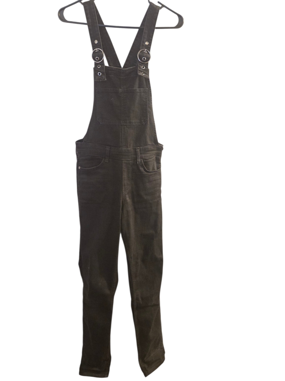 H&M Black Denim Adjustable-Strap Overalls